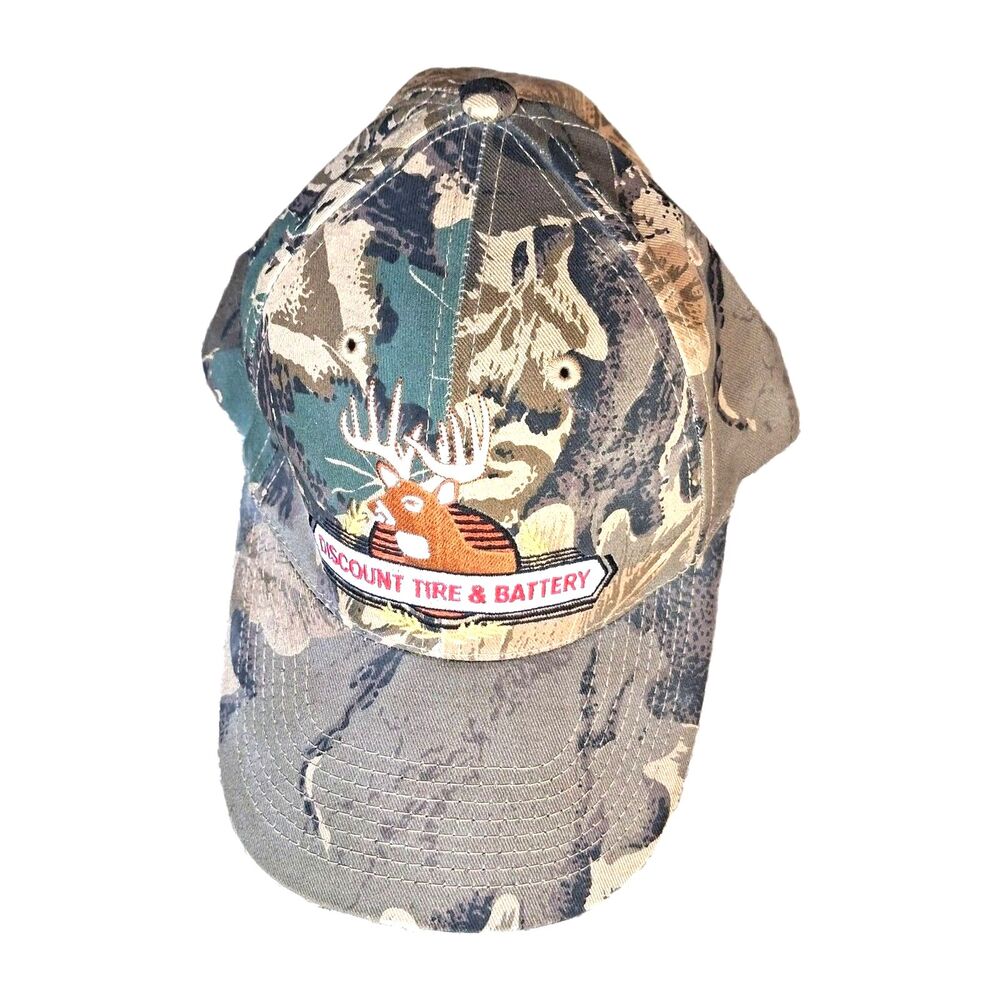 Camouflage Hunting Embroidered Buck Deer Camo Snapback Hat Cap Mens Adult Gun